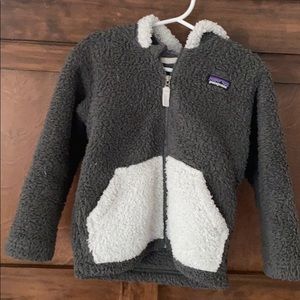Kids Patagonia teddy bear fleece jacket